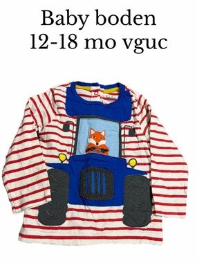 Baby boden tractor shirt